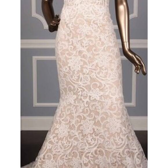 ISABELLE ARMSTRONG Glenn X Wedding Dress Lace Trumpet Sexy Formal Bridal Gown 10 - Picture 3 of 12